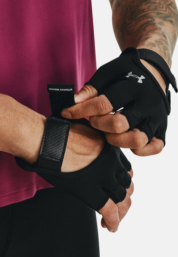 Under Armour TRAINING GLOVES - Fingerless gloves - black