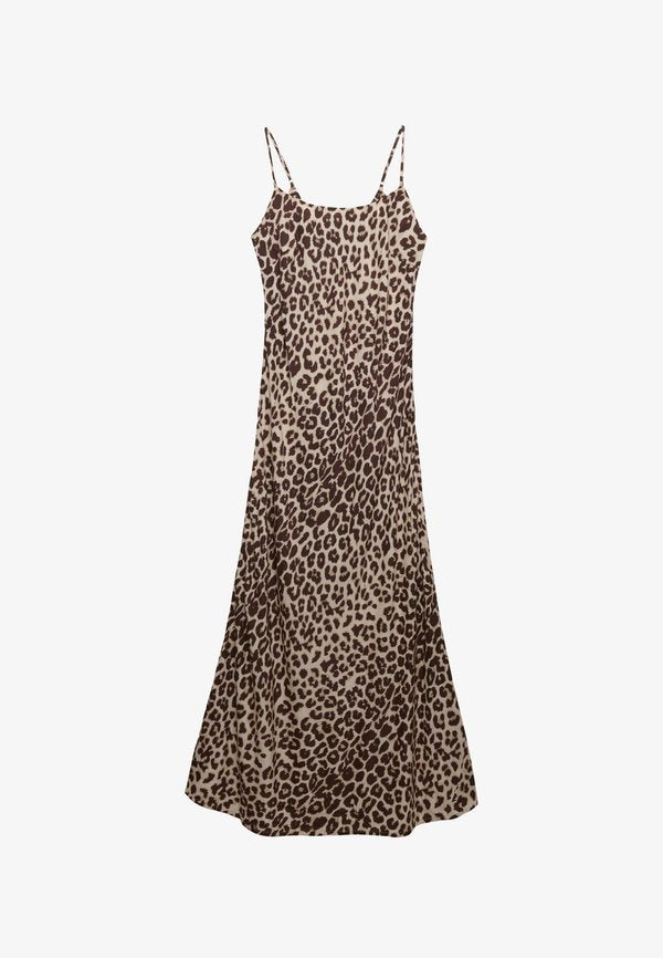 Superdry & Co SUPERDRY PRINTED MAXI SLIP DRESS.. - Maxi dress - brown leopard