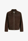 Jack & Jones Suede Suede - Leather jacket - chocolate brown
