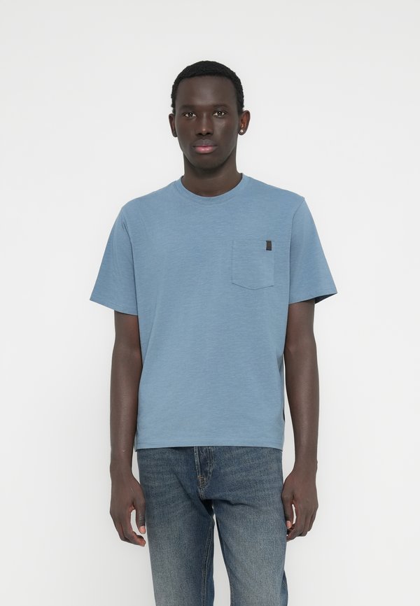 Jack & Jones JJEDOVER SLUB TEE SS NOOS - Basic T-shirt - blue mirage
