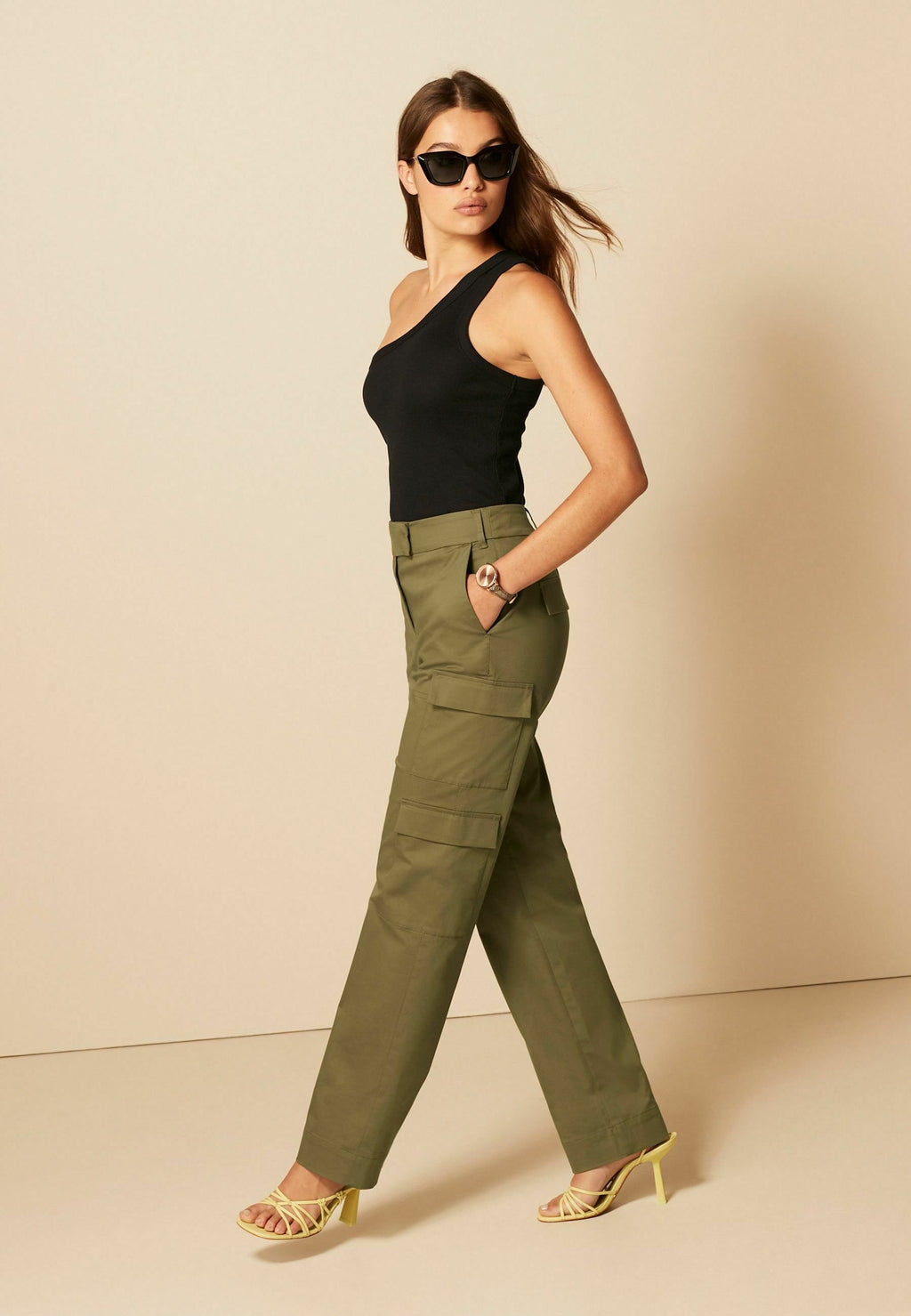 Next COTTON UTILITY STRAIGHT TROUSERS