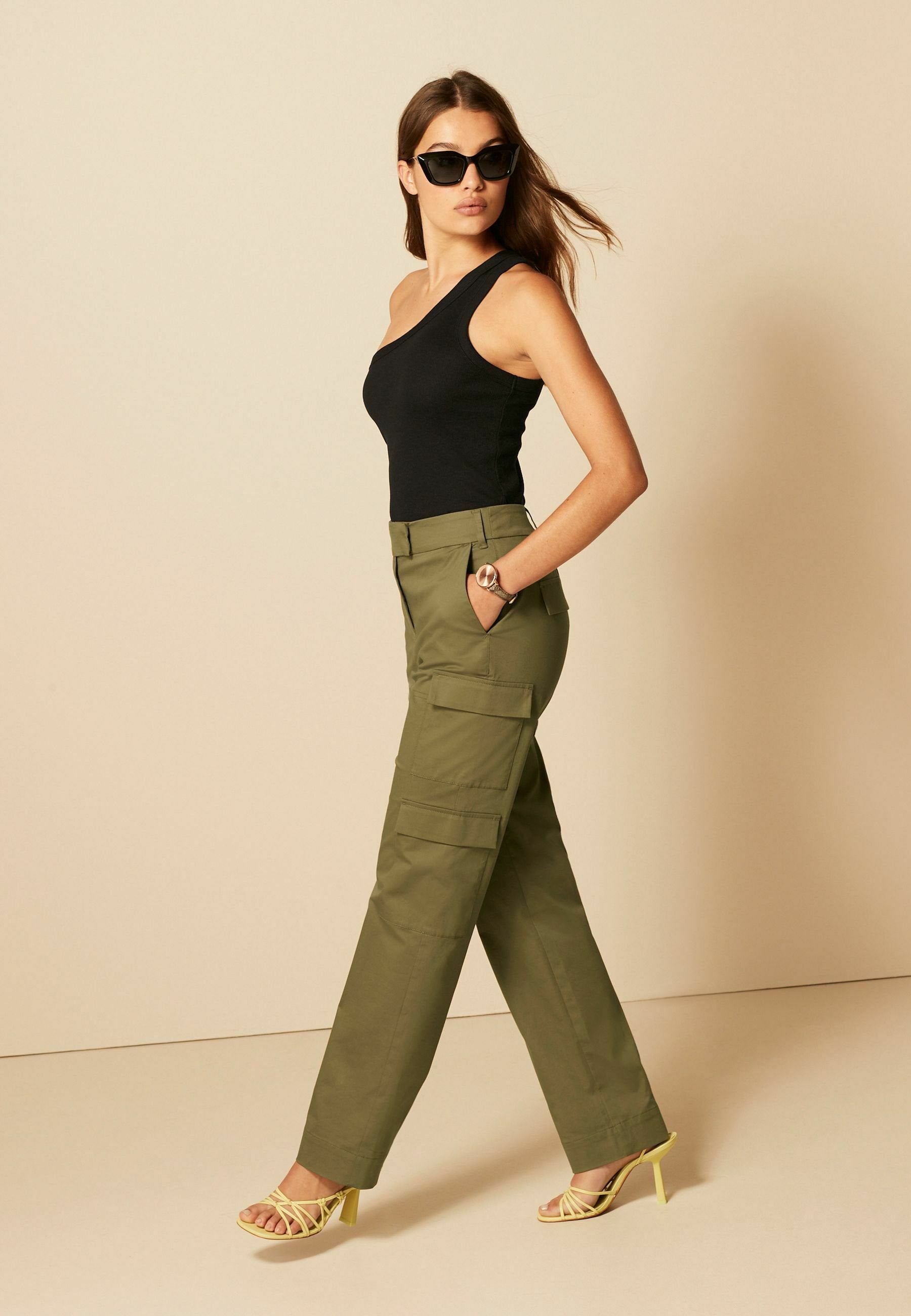 Next COTTON UTILITY STRAIGHT TROUSERS
