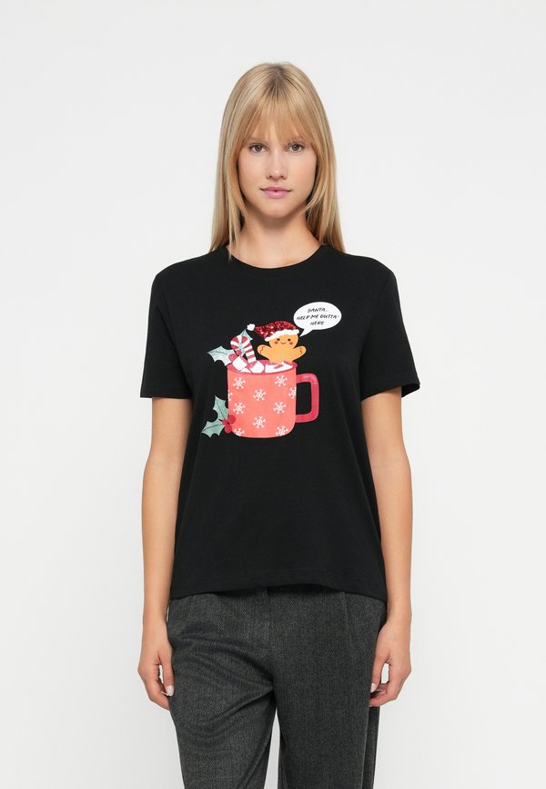 ONLY ONLXMAS LIFE CHRISTMAS  - Print T-shirt - black
