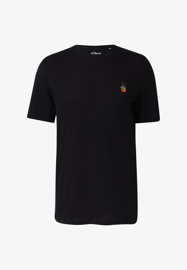 s.Oliver MIT PRIDE-MOTIV - Basic T-shirt - schwarz