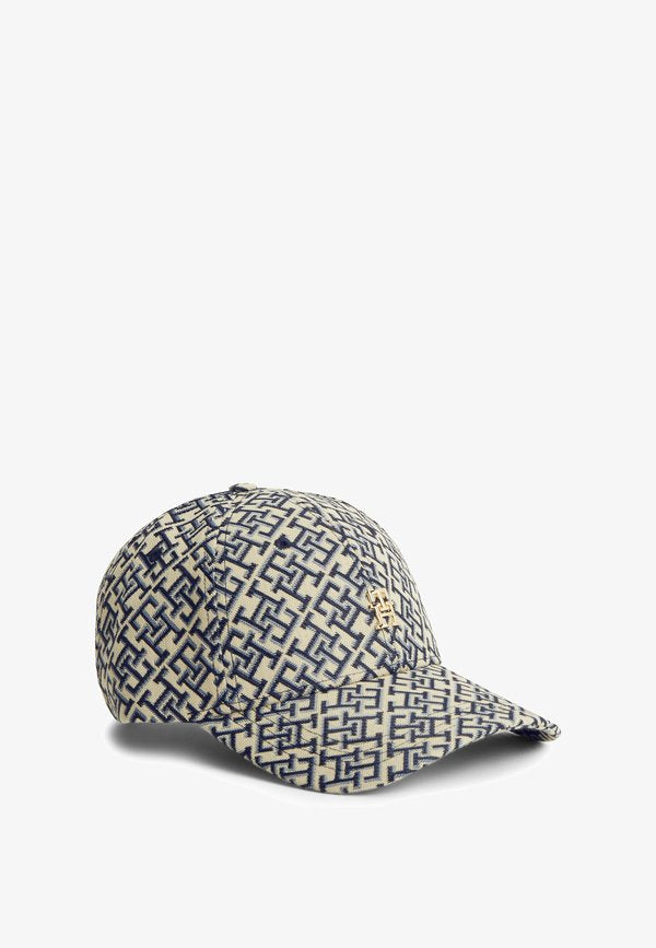 Tommy Hilfiger TOMMY HILFIGER TH MONOGRAM JACQUARD BASEBALL CAP - Cap - space blue