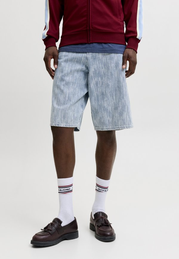 Jack & Jones IRON ORIGINAL - Denim shorts - blue denim