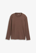 TOM TAILOR MIT PRINT - Long sleeved top - bag brown