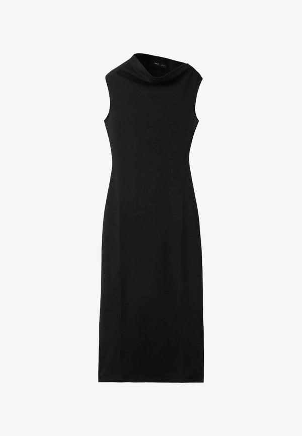 Mango Jersey dress - black