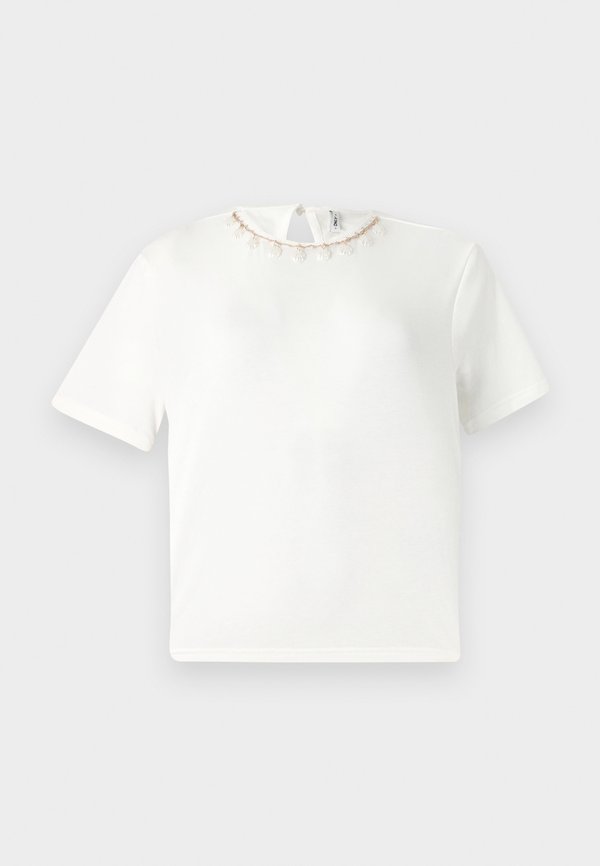 ONLY ONLELLEN O NECK BOX - Print T-shirt - cloud dancer