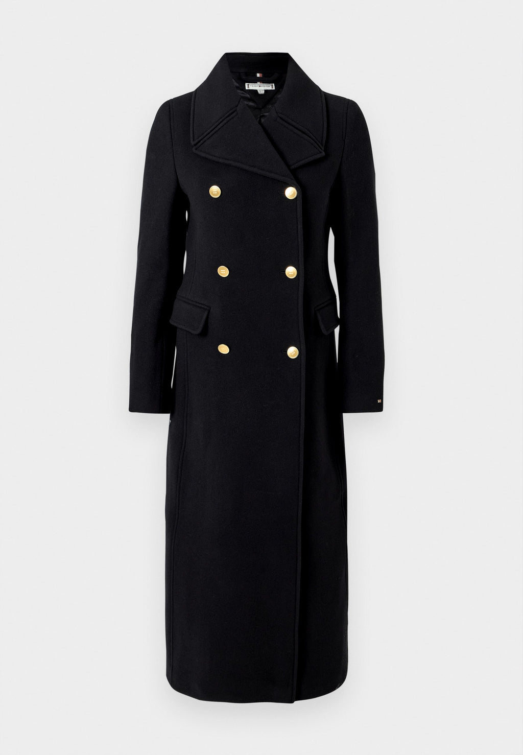 WOOL BLEND LONGLINE SLIM TAILORED COAT Media 1