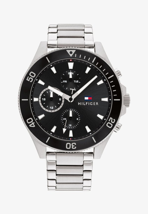 Tommy Hilfiger Chronograph watch - black and silver coloured