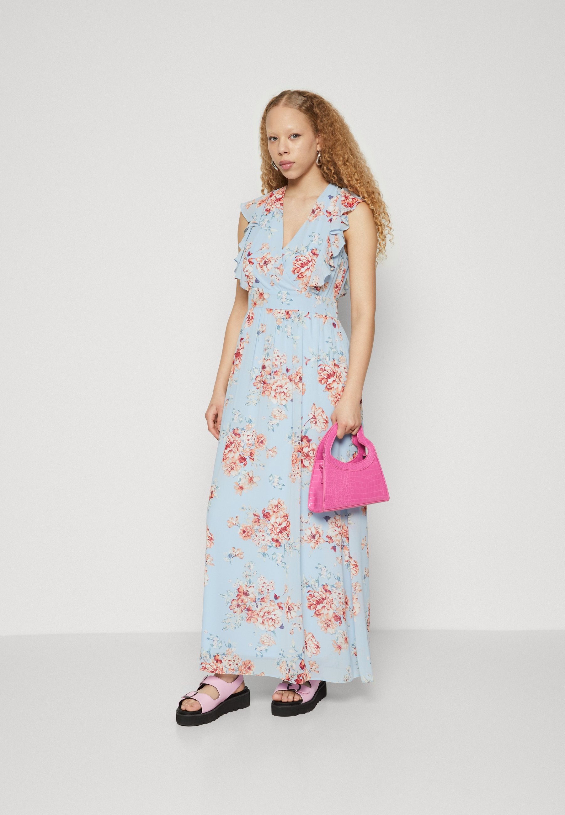 VILA VIKARIN V NECK ANKLE DRESS