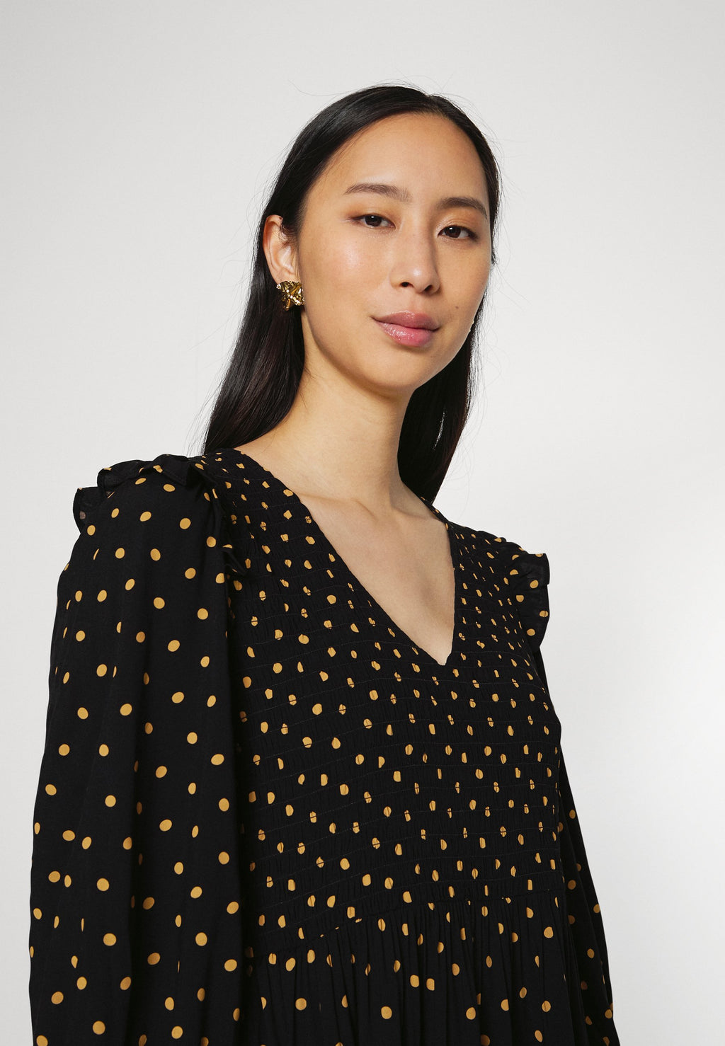 Madewell VNECK SMOCKED BODICE DRESS