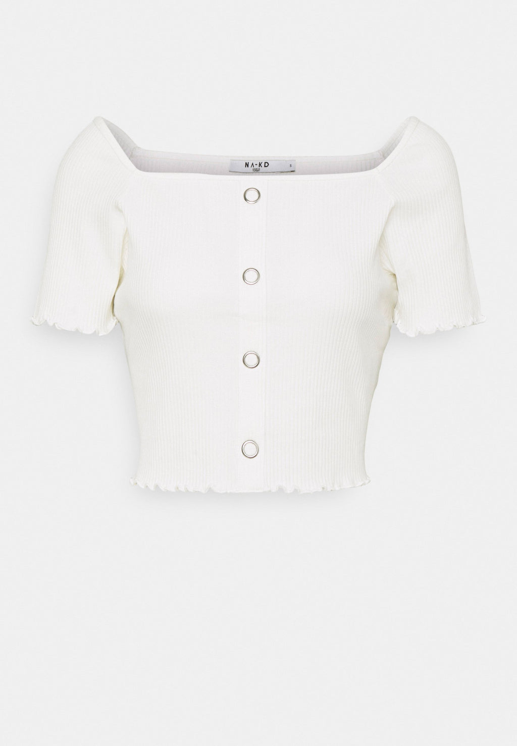 NA-KD BABYLOCK RUFFLE TOP