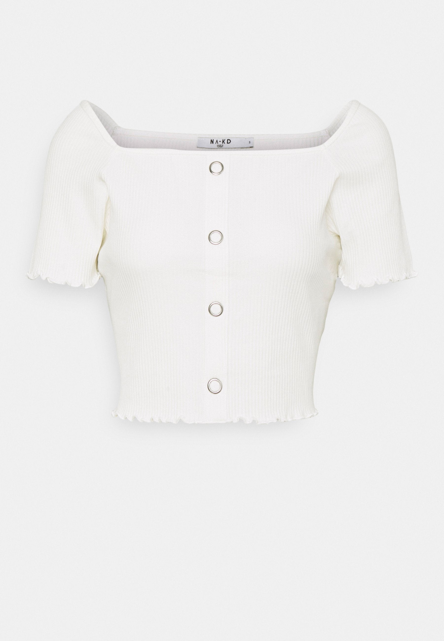 NA-KD BABYLOCK RUFFLE TOP