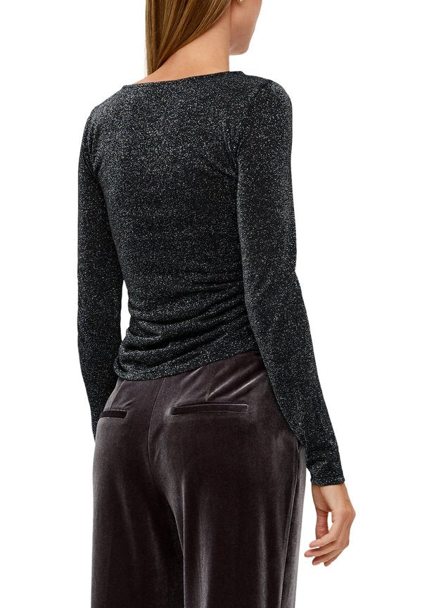 s.Oliver BLACK LABEL GLITZER MIT SEITLICHER RAFFUNG