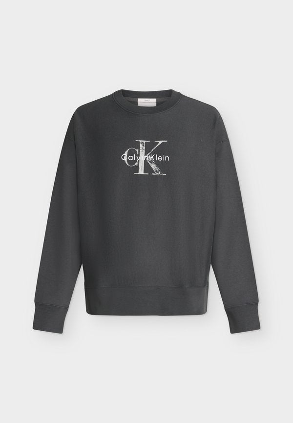 Calvin Klein Jeans PREMIUM  MONOLOG - Sweatshirt - black oyster