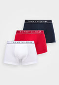 Tommy Hilfiger 3-PACK ESSENTIAL LOGO WAISTBAND TRUNKS - Trunks - white/red/desert sky
