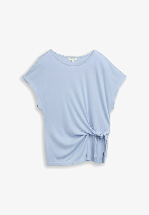 TOM TAILOR TOM TAILOR T-SHIRT T-SHIRT MIT KNOTENDETAIL - Basic T-shirt - kentucky blue