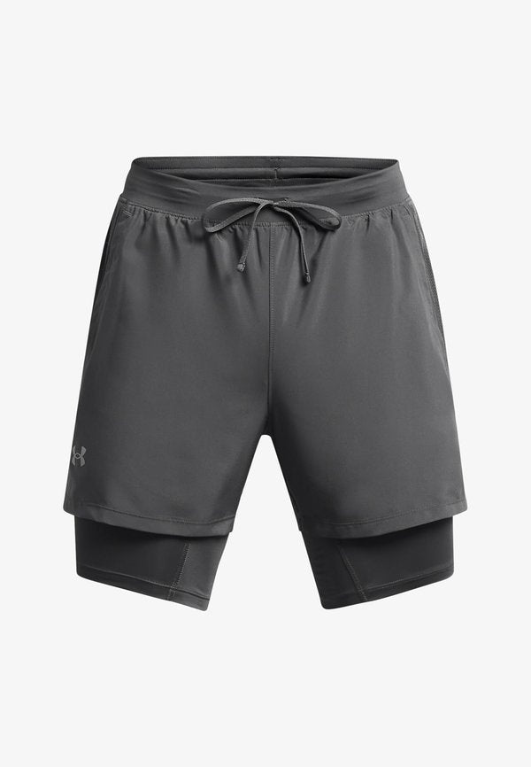 Under Armour LAUNCH - 2-in-1 shorts - castlerock