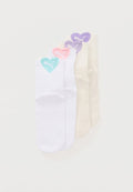 Puma HEART LOGO SHORT CREW 4 PACK  - Socks - pink/purple/turquoise