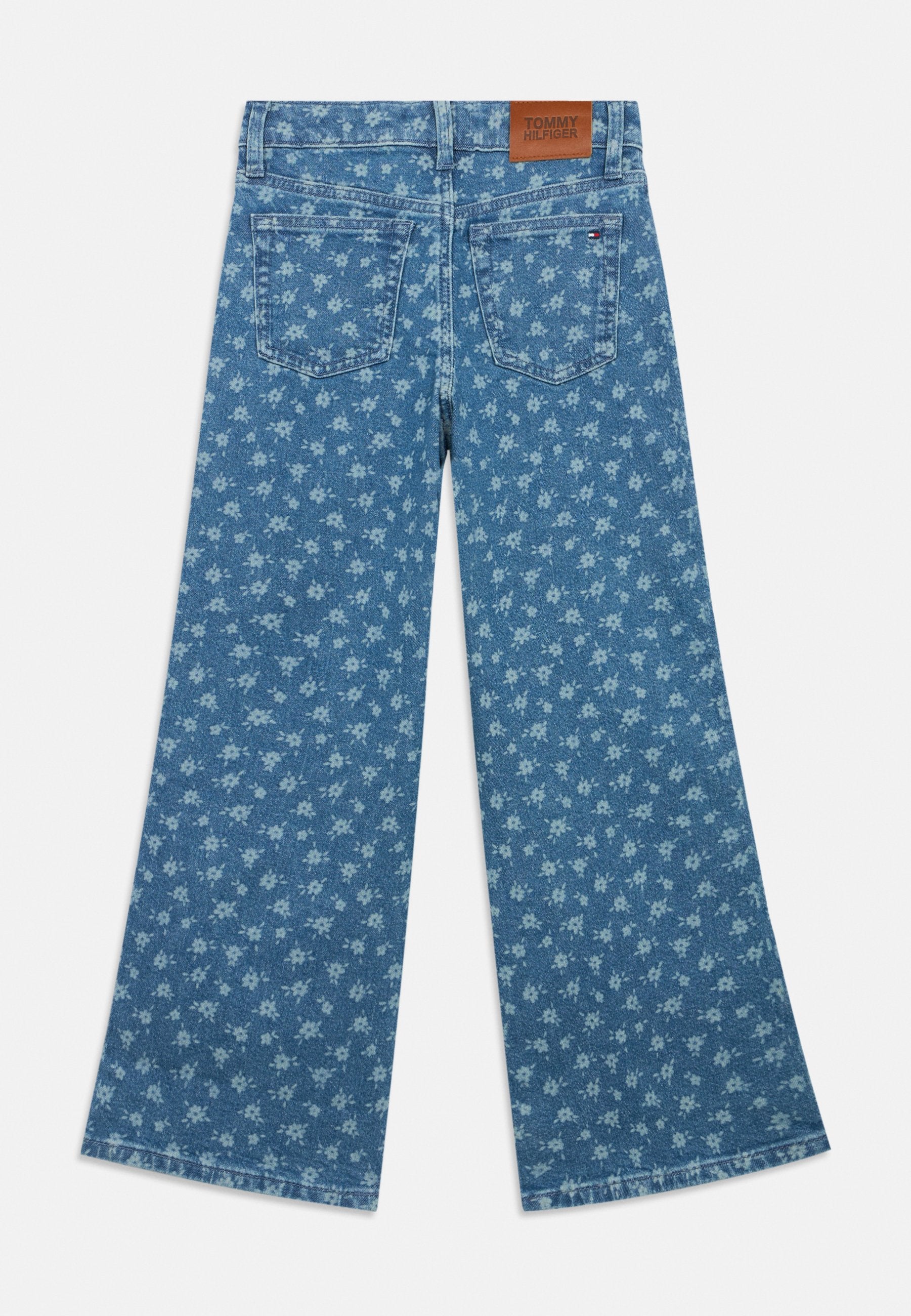 MABEL FLORAL PRINT WIDE LEG JEANS Media 2
