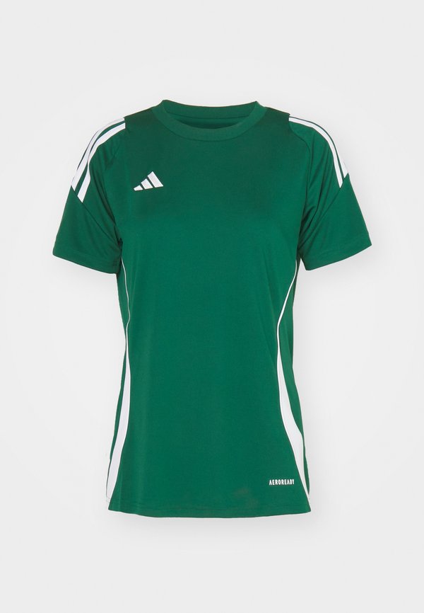 adidas Performance TIRO24 JERSEY - Sports T-shirt - team dark green/white