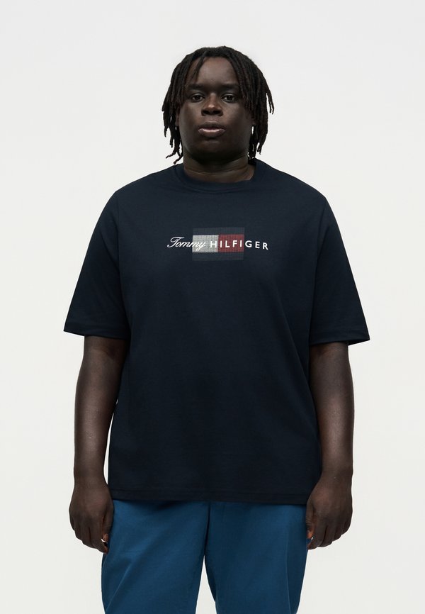 Tommy Hilfiger SCRIPT FLAG TEE BRAND LOVE - Print T-shirt - desert sky
