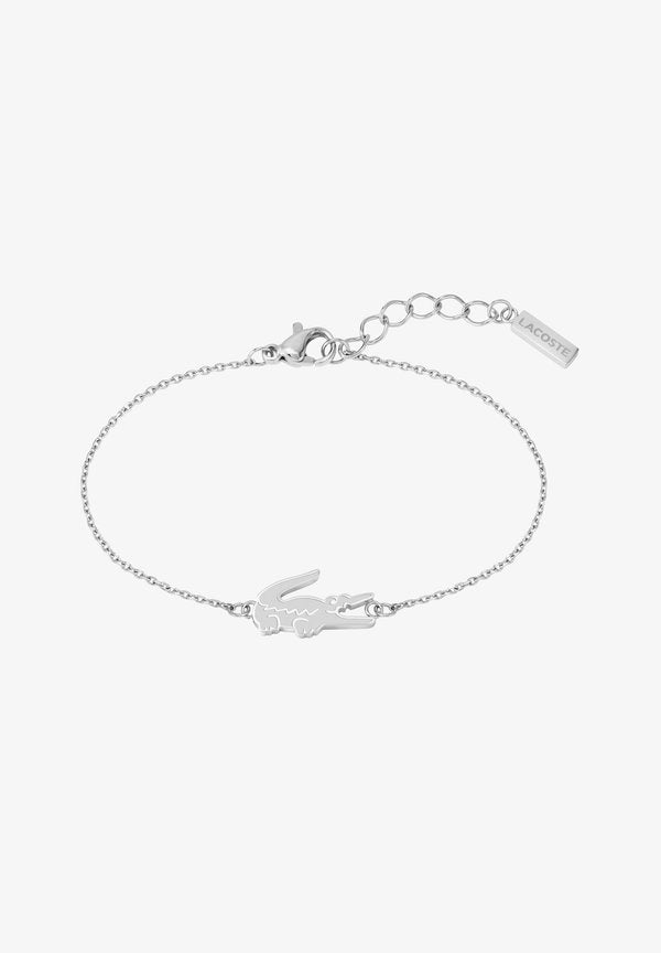 Lacoste CROCODILE - Bracelet - silberfarben
