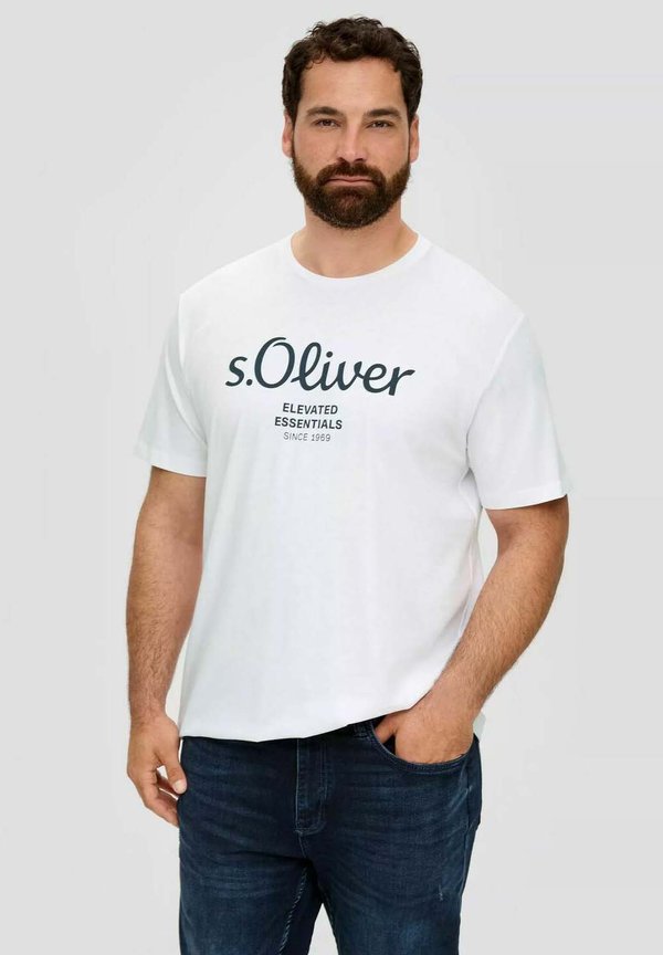 s.Oliver RUNDHALS KURZARM MODERN LOGO 2ER PACK - Print T-shirt - mint/weiß