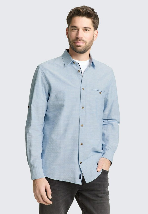 TOM TAILOR Shirt - blue petrol structure