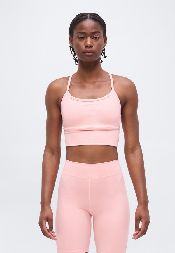 Guess DEMETRA LONG BRA - Medium support sports bra - daylight pink