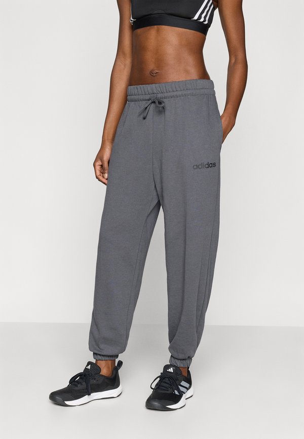 adidas Sportswear ESSENTIALS LINEAR CUFFED PANTS - Tracksuit bottoms - grey six/black