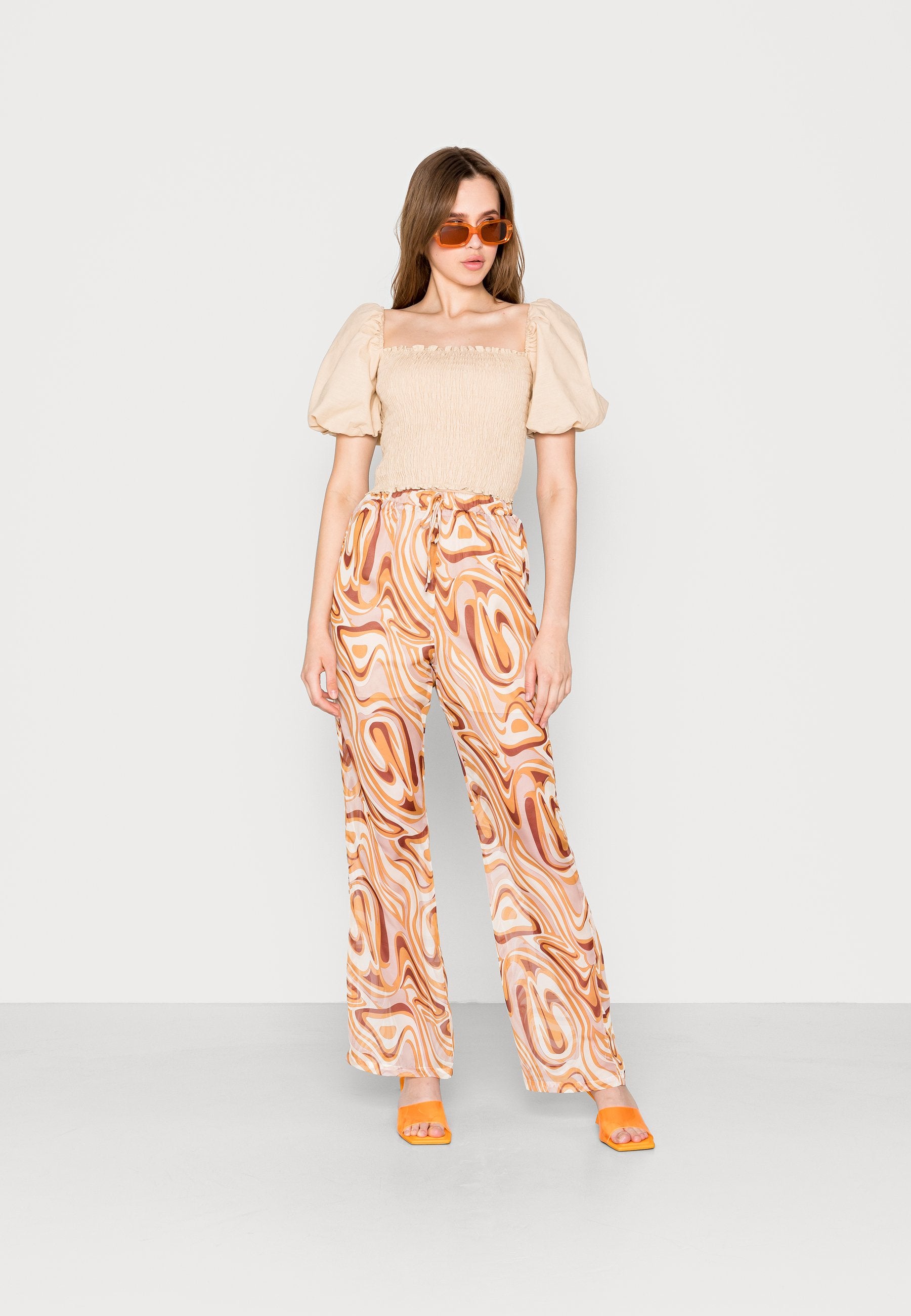 Glamorous HIGH WAISTED WIDE LEG TROUSER