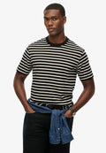 Superdry & Co THE MERCHANT STORE- STRIPE - Print T-shirt - black stripe