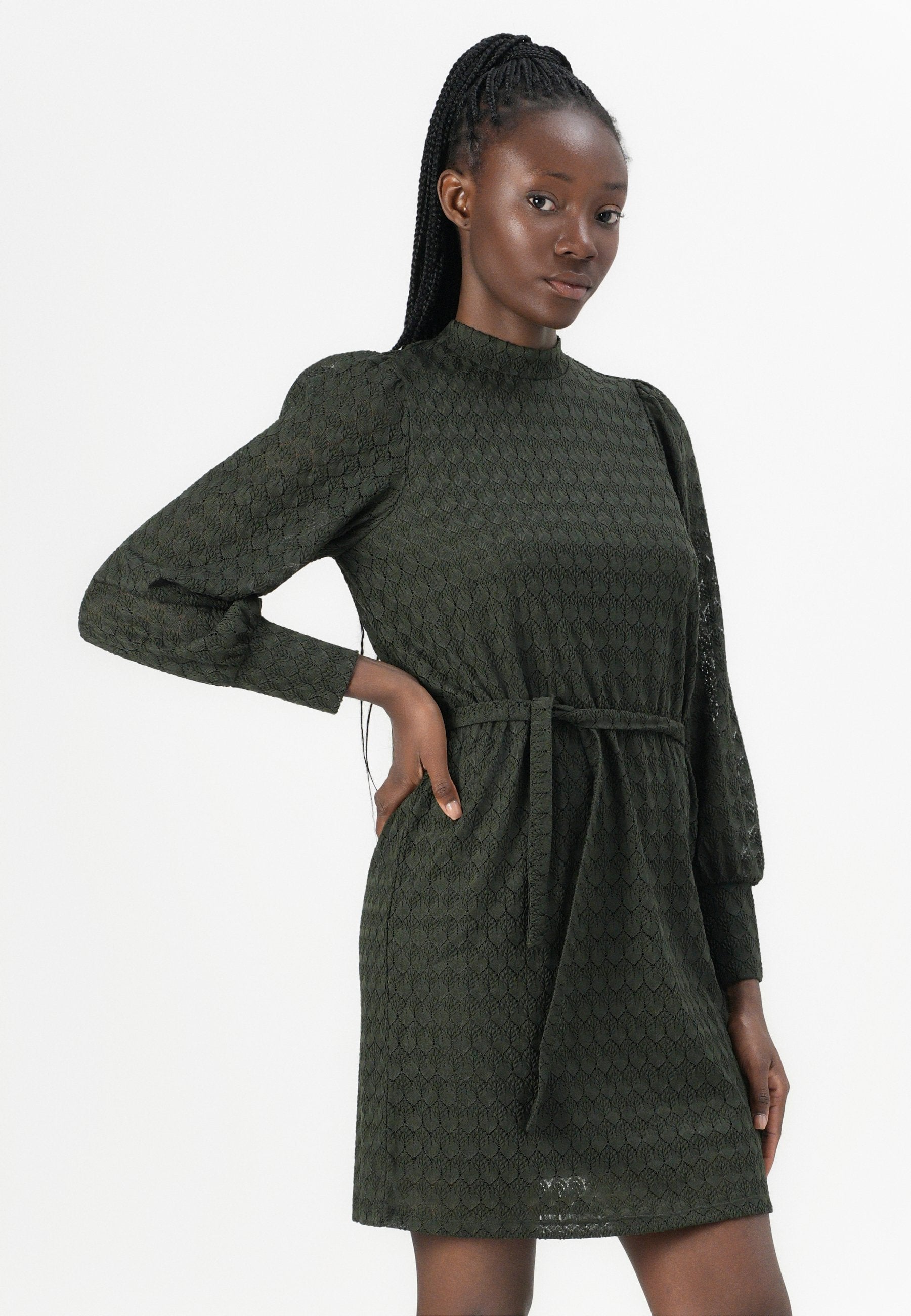 JDY JDYAVERY HIGHNECK BELT DRESS