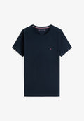 Tommy Hilfiger CORE STRETCH SLIM NECK TEE - Basic T-shirt - desert sky