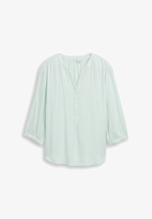 TOM TAILOR PLUS SIZE - STREIFENMUSTER - Blouse - blue haze white stripe
