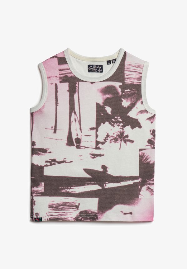 Superdry & Co PHOTOGRAPHIC LOGO SLIM - Top - cream