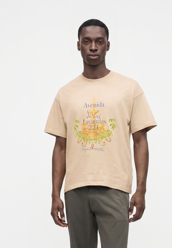 Jack & Jones JORATOCHA PHOTO TEE CREW NECK - Print T-shirt - feather gray