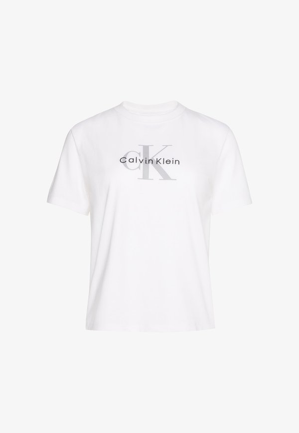 Calvin Klein Jeans HERO CLASSIC MONOLOGO - Print T-shirt - brilliant white