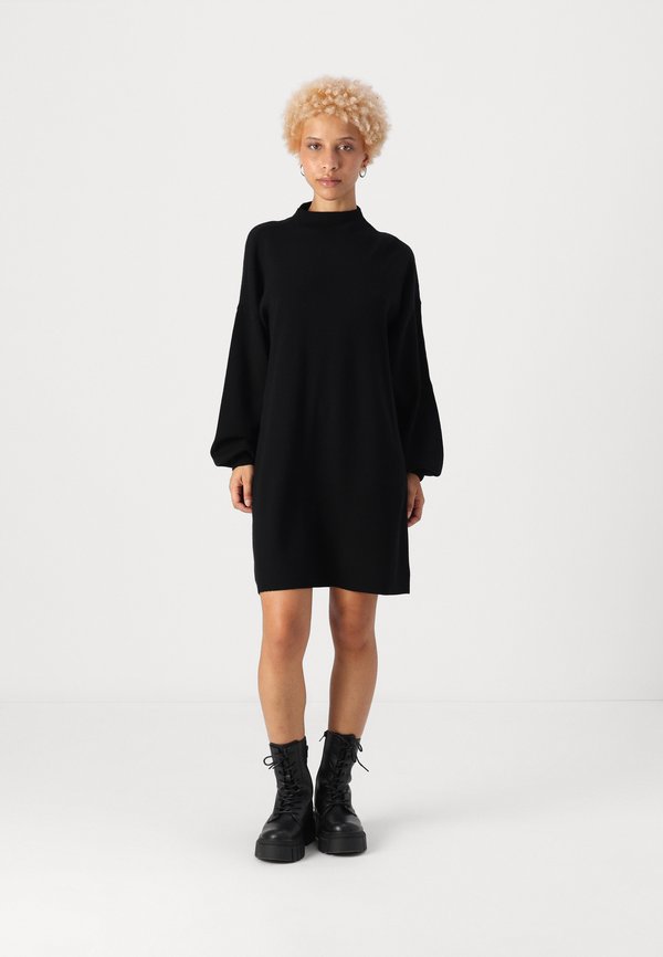 Vero Moda Petite VMNANCY FUNNEL NECK DRESS - Jumper dress - black