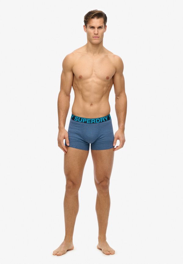 Superdry & Co 3PACK - Boxer briefs - navy blue stripe navy feeder