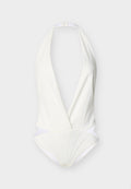 ADRIANA DEGREAS COQUILLE DE MER PLUNGE NECK SWIMSUIT
