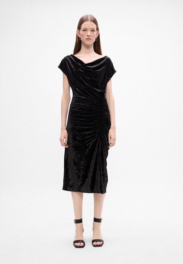 DKNY RUCHED MIDI