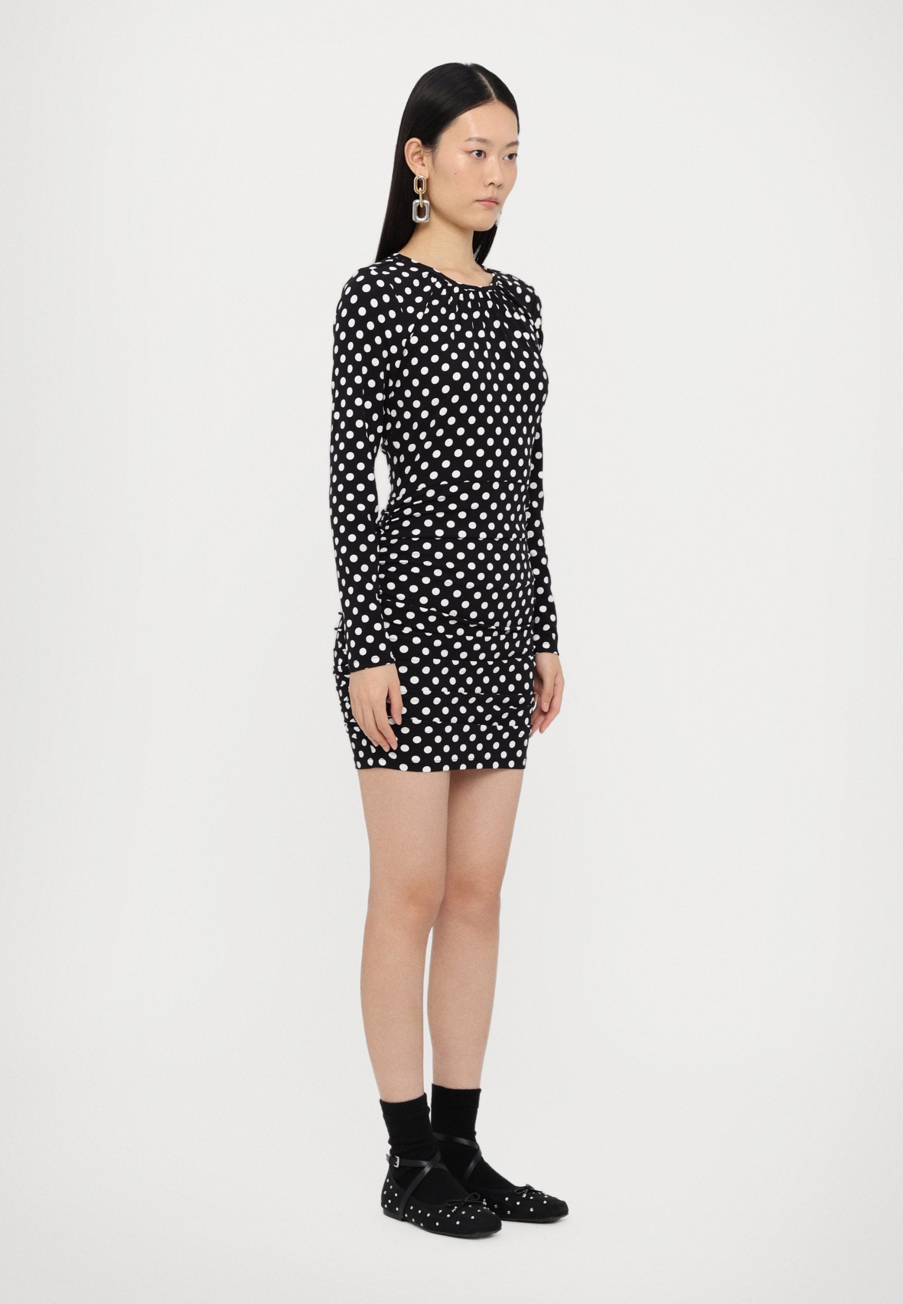 MICHAEL Michael Kors DOT RUCHED MINI DRESS