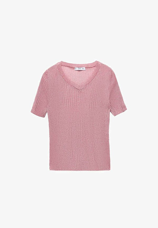 Mango ADULT - Basic T-shirt - light pink