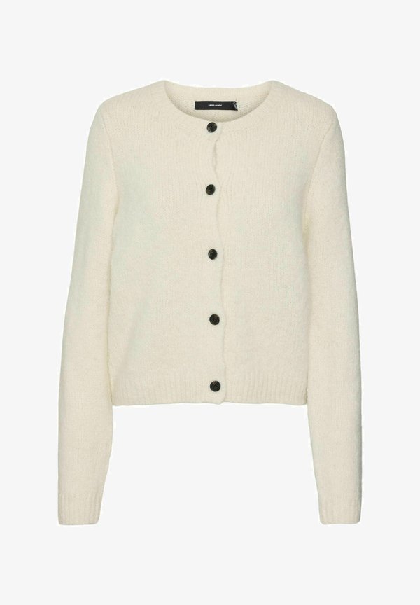 Vero Moda VMNOVAH O NECK BUTTON CARDI - Cardigan - birch
