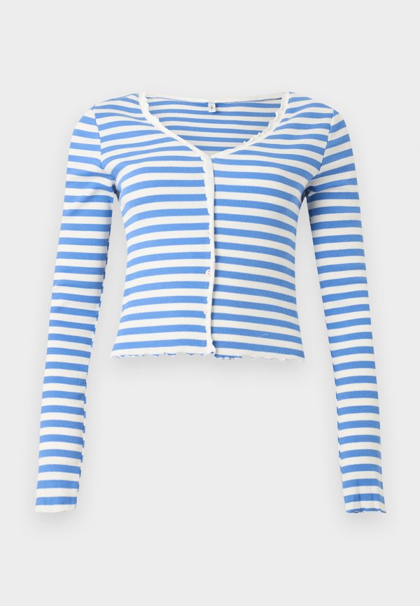 ONLY ONLLAILA BUTTON MIX BOX - Long sleeved top - ultramarine/cloud dancer
