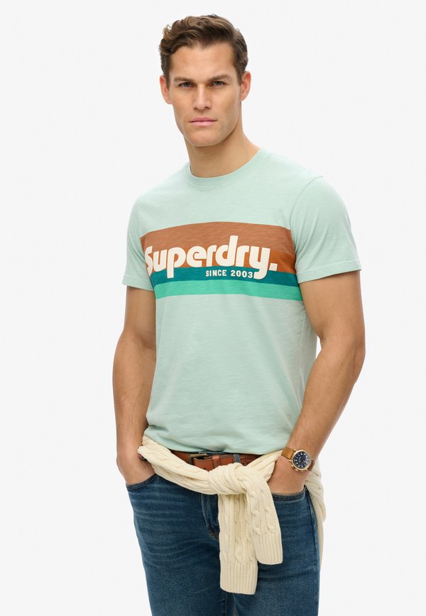 Superdry & Co Print T-shirt - harbour grey slub